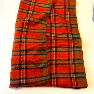 Orange plaid infinity scarf